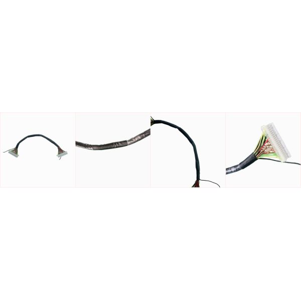 140mm LED Display LVDS Cable Assembly 2R20P*2 Power Connection Cable Custom 069