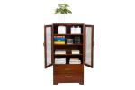 W60*D40*H120CM Home Wood Furniture Dining Room Cabinets With 4 Shelves 2 Drawers
