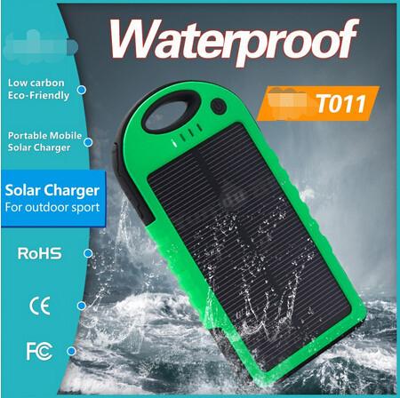 Quality 5000mAh Solar Panel Power Bank for Samsung Galaxy S4 S5 outdoor using IP65 for sale