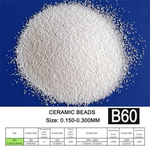 China ZrO2 Ceramic Abrasive Media Blasting B60 size 0.150-0.300mm Chemical Resistance wholesale