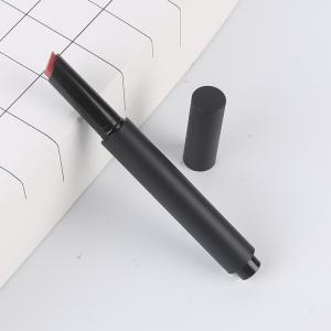 China Compressible Round matte black lip balm lipstick tubes container for makeup tubes wholesale