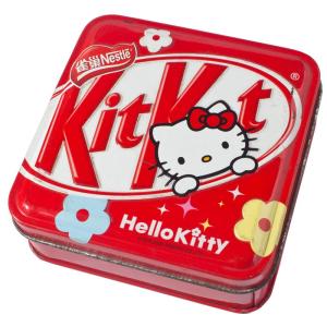 China Red Hello Kitty Metal Tin Container Box Square Shape For Candy And Food Packaging wholesale