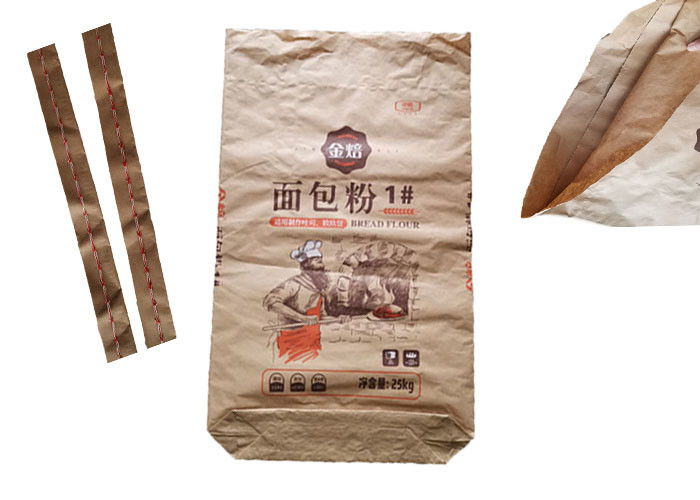 Professional Multi Wall Paper Bags Moisture Proof Laminated High Density PE Film Inside