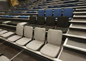 Melody Upholstered Retractable Stadium Seating Space Saver For Indoor Gyms