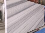 Glacier White Marble Stone Slab With Grey Veins 15mm Thickness