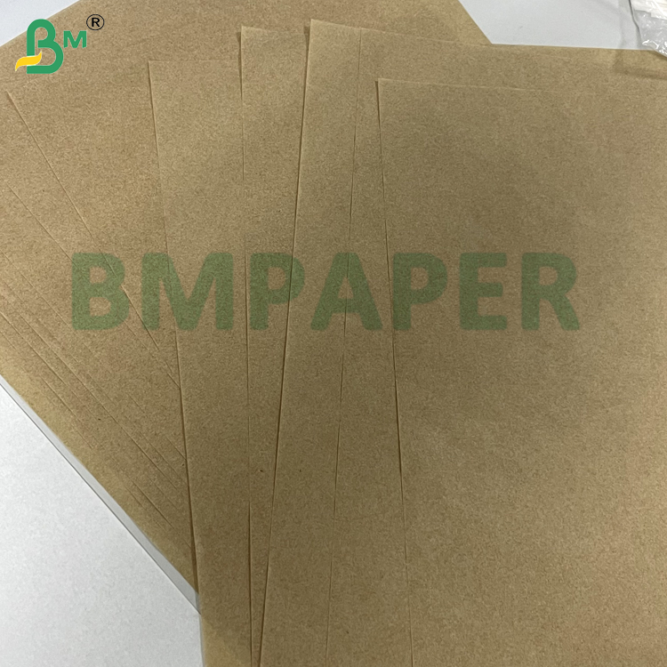 40gsm 50gsm Printable Kit 7 Brown Food Grade Greaseproof Paper Grease Resistant For Hamburger Packaging