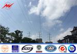 11KV38KV Hot Dip Galvanized Electric Power Pole , Octagonal Electric Utility