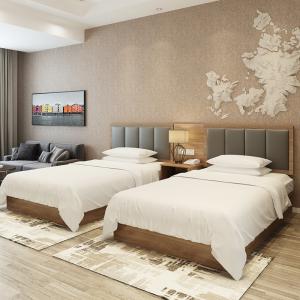 China Hotel Wooden Bedroom Furniture Sets / Apartment Bedroom Sets Modern Design wholesale