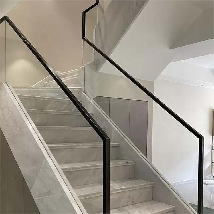Balcony Handrail Glass Balustrade With Aluminium / Stainless Steel Tube 42.4x1.5mm