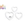 Buy cheap 1.5MM Thickness Three Piece Set Hollow Heart Pendant For Bracelet from wholesalers