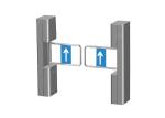 40person/min 100W SS304 Access Control Swing Gate