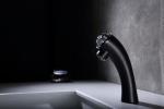 Contemporary Bathroom Basin Faucets 1/2" Hose Matte Black Finish
