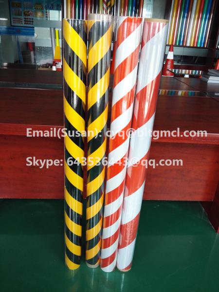 Slant White Red / Yellow Black High Intensity Reflective Sheeting Tape For