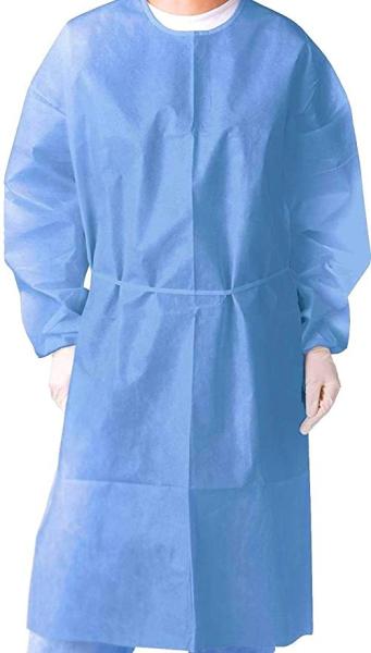 Poly Coated Disposable Surgery Gowns , Disposable Operating Gowns Fluid