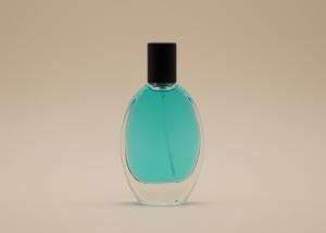 China Flat Refillable Cosmetic Bottles 30ml 50ml Heavy Bottom Crimp Neck For Perfume Packaging wholesale