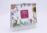 Paper Desk Calendar With Transparent Plastic Cover , 300gsm Business Desk