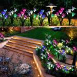 IP65 Waterproof Lily Flower Solar Light 4 Pack For Garden Decoration