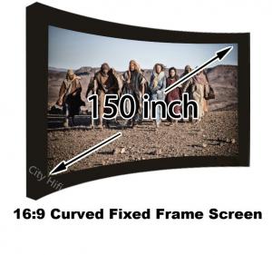 China Popular Design Home Cinema Projection Screen 150 Inch DIY Curved Frame Projector Screens on sale