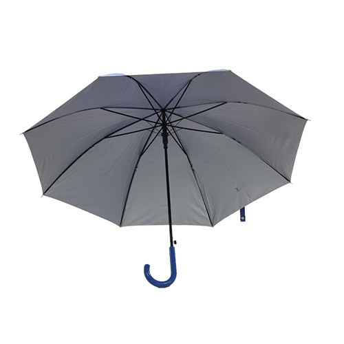Custom Color UV Coating Pongee Fabric Umbrella With J Handle