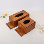 Wooden Bamboo Square Tissue Paper Holder Tissue Box Napkin Container