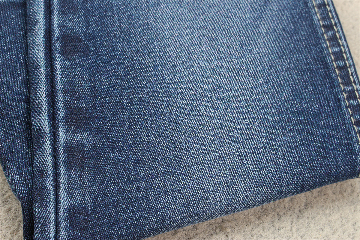 GRS Cotton Polyester Spandex Denim Fabric For Women Medium 9.9 Oz 62/63'' 335 Gsm