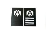 Matt Black Membership Card Custom Steel VIP Pass Cut Out Logo
