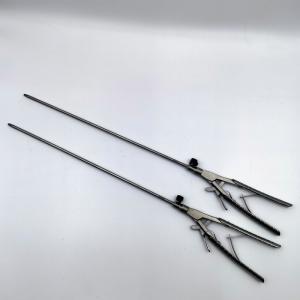 China 330mm and 420mm Length V-Shaped Curved Needle Holder for Medical Surgical Laparoscopy wholesale