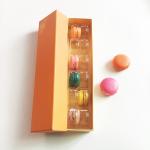 Gold Stamping Cardboard Macaron Paper Gift Box Packaging 6pcs With Lid