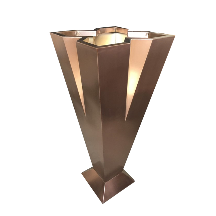 Oem different shapes stainless steel flower pots design