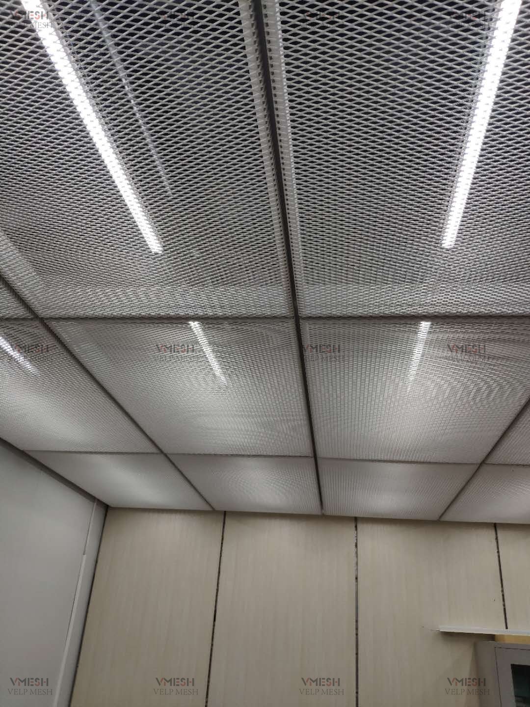 Decorative Aluminum 0.5mm Architectural Expanded Metal Mesh Diamond Ceiling Panel