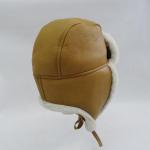 Real fur lined trapper hats genuine leather trapper sheepskin shearling hat