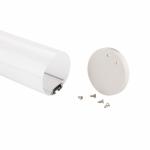180 Degree Aluminum Suspended LED Profile Anodized Painting Round Shape