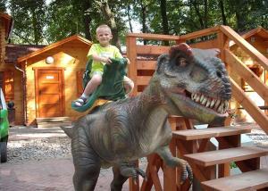 China Rain Proof Animatronic Dinosaur Ride With Soft Silicone Rubber Skin For Park wholesale
