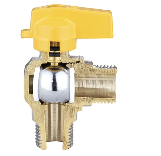 Male And Female Threaded Brass Gas Ball Valve M1/2" X F3/4" Male X Female HPB57-3 Max 8 Bar