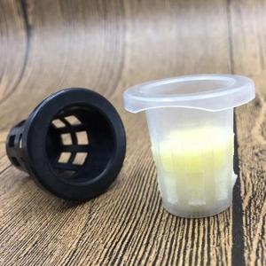 China Food Grade Plastic PP 2inch Black Mesh Net Clay Pot Hydroponic Plant Cups with Sponge wholesale