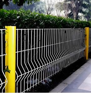 China Yellow V Mesh Security Fence Hot Dipped Galvanized Metal Fence Panels wholesale