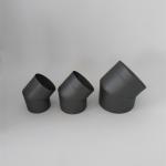Black Powder Coating Single Wall Flue System Push Fit Socket And Spigot