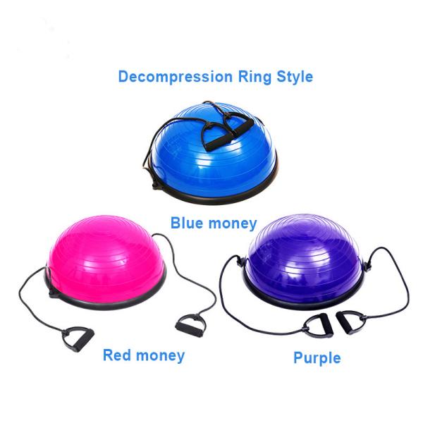 Balance Ball Trainer Half Yoga Exercise Ball with Resistance Bands and Foot Pump