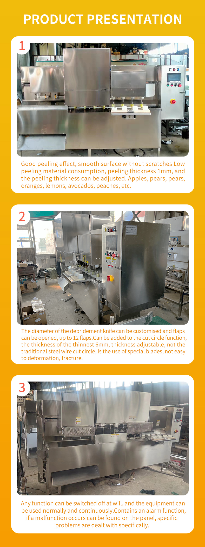 Apple Skin Removed And Core Peeling Machine 2350 X 800 X 1750mm Apple Slicer