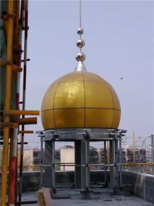 China Double Curved Aluminum Sheet For Onion Dome Building Easy Installation wholesale