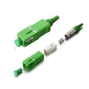 China Green PC Fiber Patch Cord Connectors 0.9mm 2.0mm 3.0mm , SC APC Connector wholesale