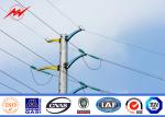 24m Galvanized Steel Tubular Pole With Electrical Power Clamp Accessories
