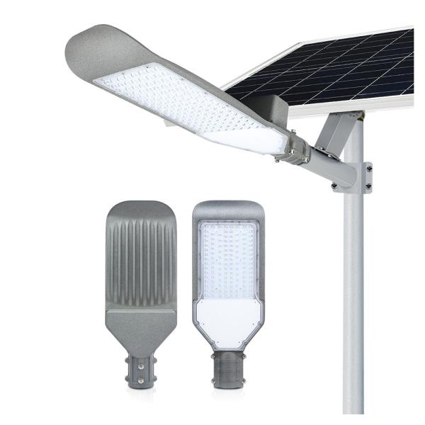 Outdoor Slim Aluminum Solar Street Light 100 Watts Super Bright With Lithium