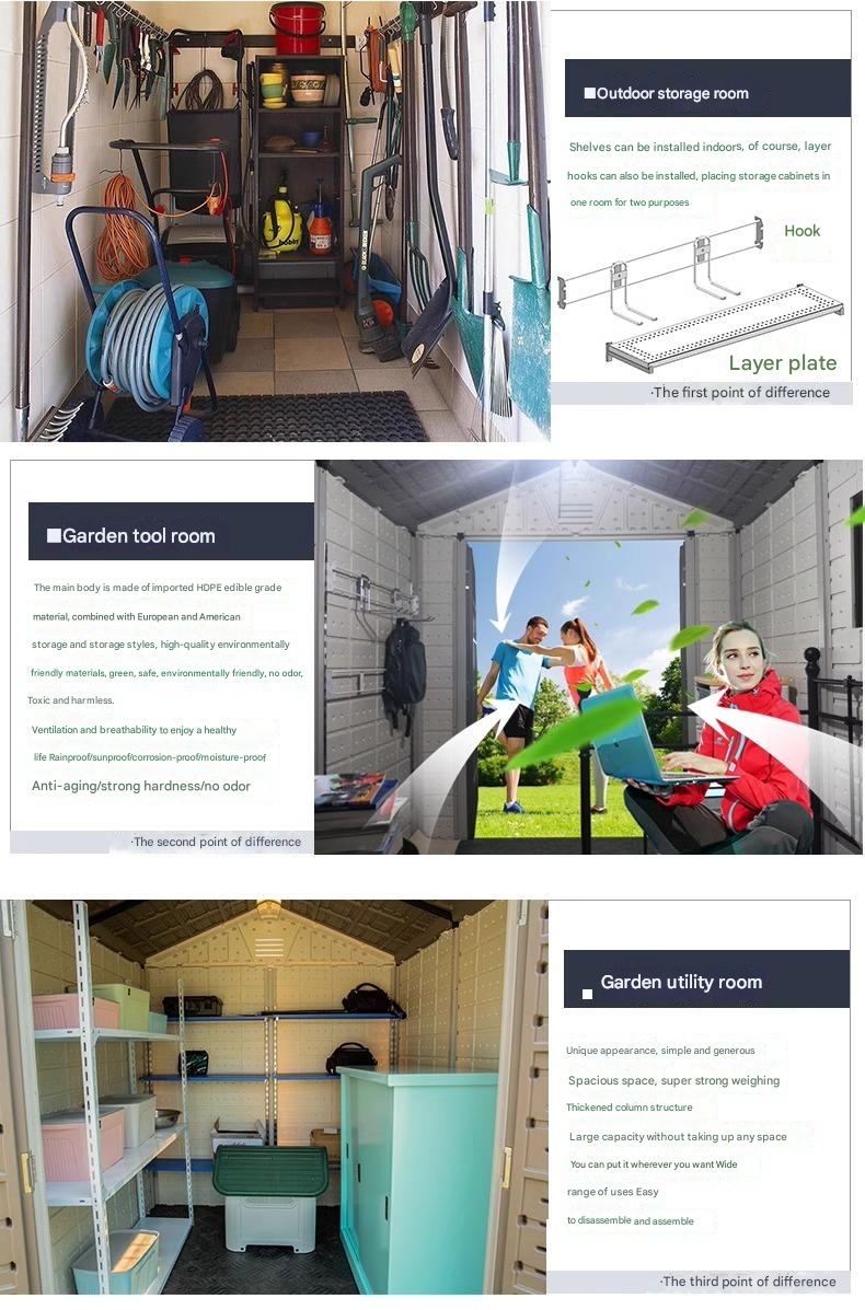Removable Small Room for Steel Structure Outdoor Garden Simple Room Assembly Sundry Storage