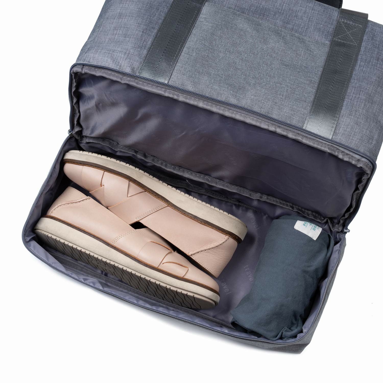 Gym Tote With Shoe Compartment Dry Wet Depart Design Blue Color PE Lining