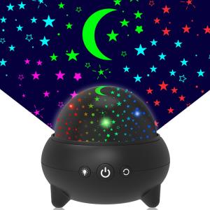 China 360 Degree Rotatable Starry Night Light Projector 9 Colors Adjustable For Kids wholesale
