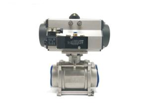 China Double Acting Screw Thread Pneumatic Actuated Ball Valve wholesale