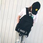 Summer south Korean version of the new canvas backpack female bag schoolbag