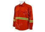 High Visibility Custom Work Shirts XS-3XL Size With Detailed Sleeve Band