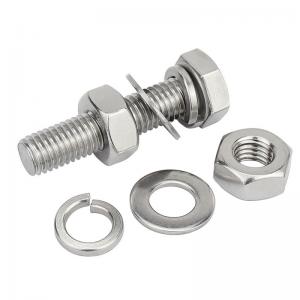 China Fully Threaded Hex Head Bolt and Nut Set for 316 M6 70mm Aluminum Fasteners Grade 8.8 wholesale